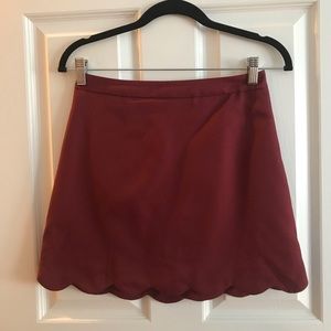 Burgundy skirt